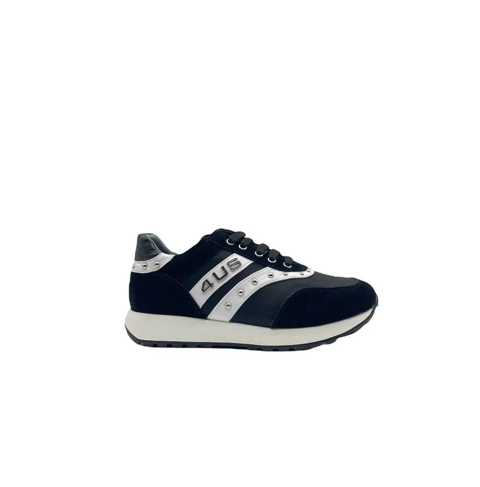 4US Sneaker Bassa Donna - 4U-011 Nero  