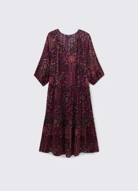 Abito lungo in pura viscosa donna curvy