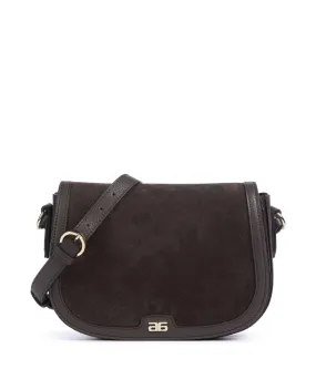  Abro Suede Rosalia Borsa a tracolla pelle bovina ruvida, pelle di vacchetta grana marrone scuro  