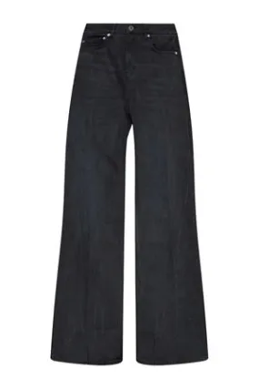 AMI Abbigliamento,Jeans Jeans a gamba ampia in cotone nero 