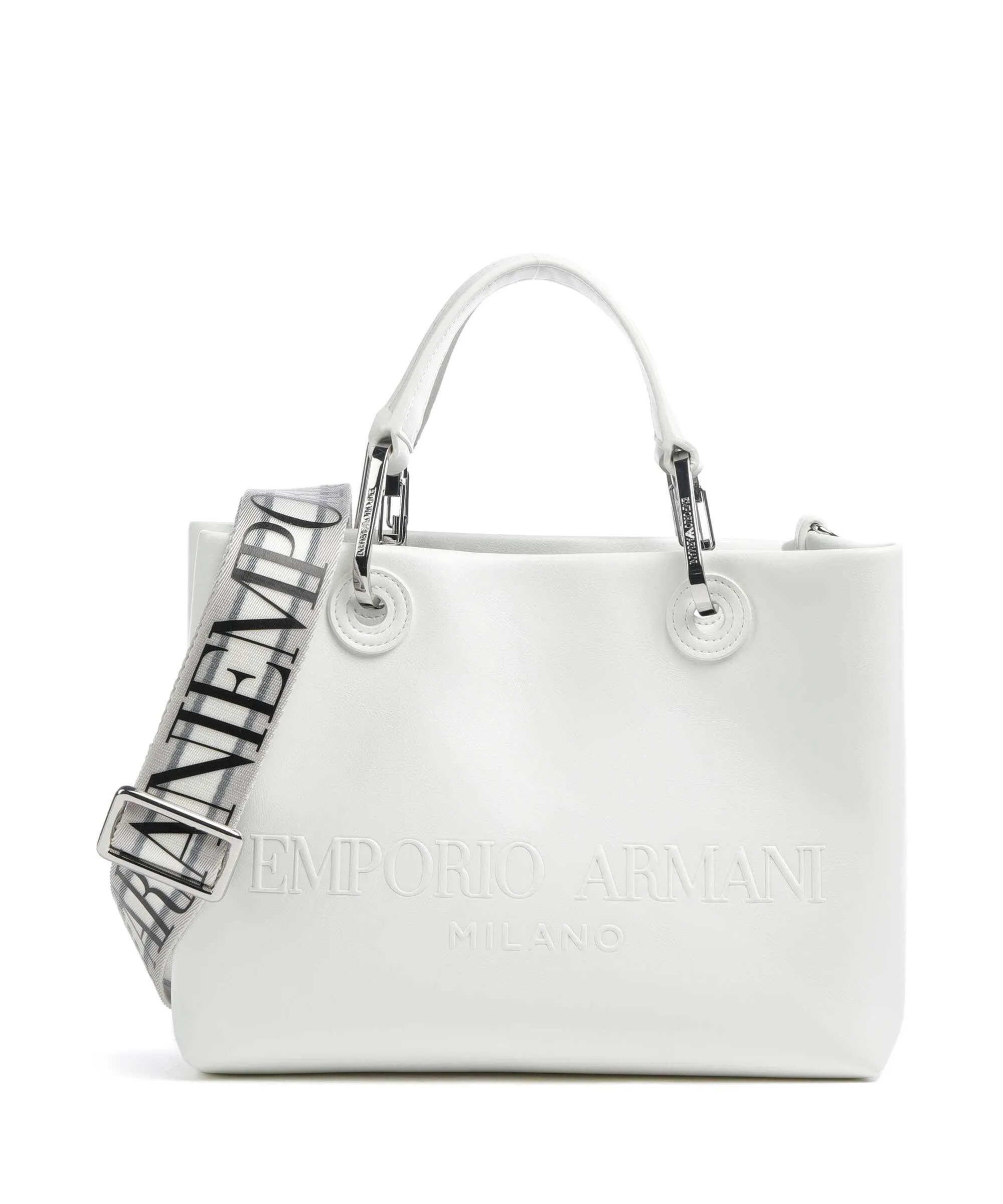  Emporio Armani My EA Borsa a mano pelle sintetica bianco  