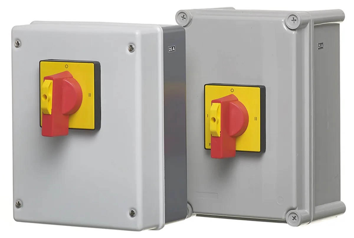 Interruttore di isolamento RS PRO, 4P, 6NA/2CO, 63A, 690V, Montaggio a pannello