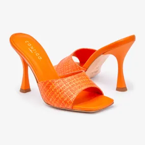 Mule Rafia Arancio