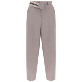 Pantaloni carrot fit in kid mohair